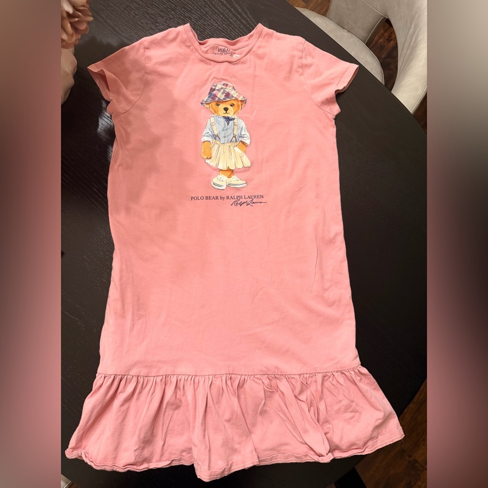 Polo by Ralph Lauren Pink Polo Bear Graphic Tee Dress